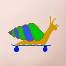 Šnek na skateboardu (Moňas)