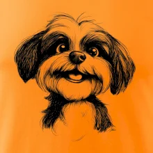 Lhasa apso karikatúra hlava