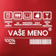 Vaše meno - čiarový kód