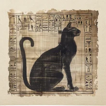 Egyptské hieroglyfy mačka