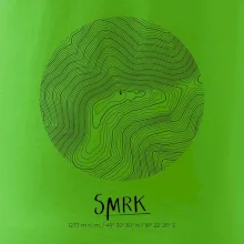 Smrk - vrstevnice v kruhu