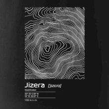 Jizera - vrstevnice v obdĺžniku