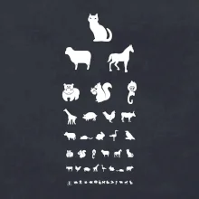 Očný test zvieratká Očný test zvieratká