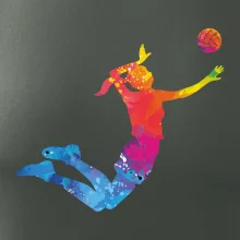 Volejbalista/Volejbalistka splash s loptou