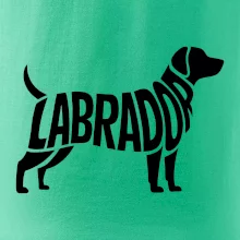 Labrador nápis v tele Labrador nápis v tele