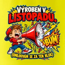 Vyroben v listopadu hlučný kluk s červeným megafonem