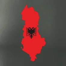 Albánsko mapa a znak