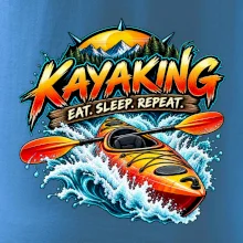 Kajak v divoké vodě eat sleep repeat