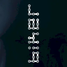 Biker nápis na výšku reťaz