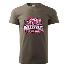 Volejbalový míč u sítě eat sleep repeat