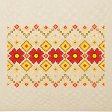 Ukrajinský vzor - Červené kvety