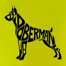 Doberman - nápis v tele