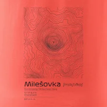 Milešovka - vrstevnice v obdĺžniku