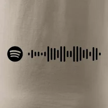 Spotify kód na prsníku