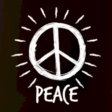 Peace symbol čiernobiely