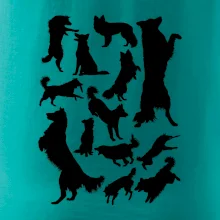 Border kólia siluety