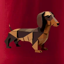 Jazvečík - zlepený z papiera