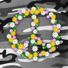 Peace symbol margaréty