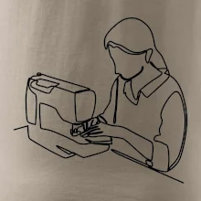 Krajčírka a šijací stroj jedným ťahom