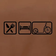 Eat sleep kolobežka veľké a malé koleso