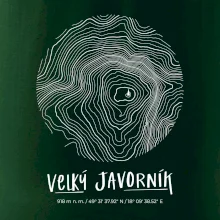 Velký Javorník (Beskydy) - vrstevnice v kruhu