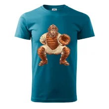 Baseballový catcher retro rytina