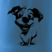 Čiernobiela karikatúra Jack Russell teriér