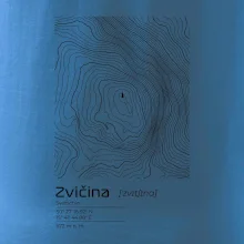 Zvičina - vrstevnice v obdĺžniku