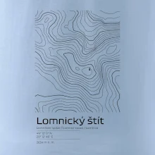 Lomnický štít - vrstevnice v obdĺžniku