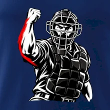 Baseballový rozhodčí signalizuje strike