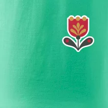 Folklór na prsníku tulipán