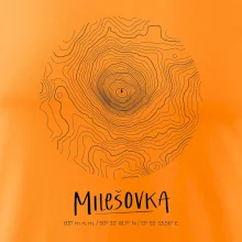 Milešovka - vrstevnice v kruhu