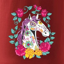 Kôň farebný s kvetinami