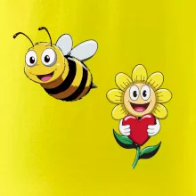 Parové tričko - Včela a kvetina