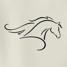 Kôň - bežiaci silueta hlavy