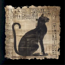 Egyptské hieroglyfy mačka