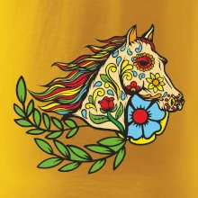 Kôň farebný s listami