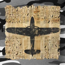 Egyptské hieroglyfy lietadlo