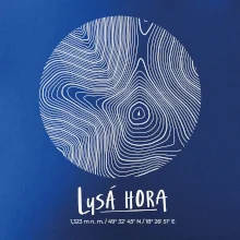 Lysá hora - vrstevnice v kruhu