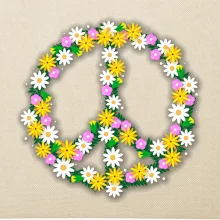 Peace symbol margaréty