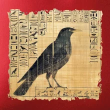 Egyptské hieroglyfy vták