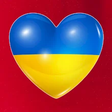 Ukrajina srdce vlajka
