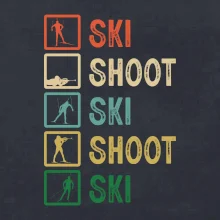 Biatlon ski shoot ski