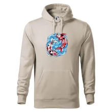 Yin & Yang Koi kapor - červený