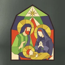 Vitráž - jasličky