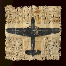 Egyptské hieroglyfy lietadlo