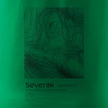 Severák - vrstevnice v obdĺžniku