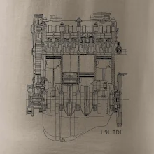 Motor Škoda/ VW 1.9L  TDI ze předu