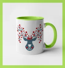 Folklór - jeleň s červenými plodmi