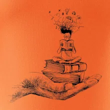 Čitateľ - ruka kreslená